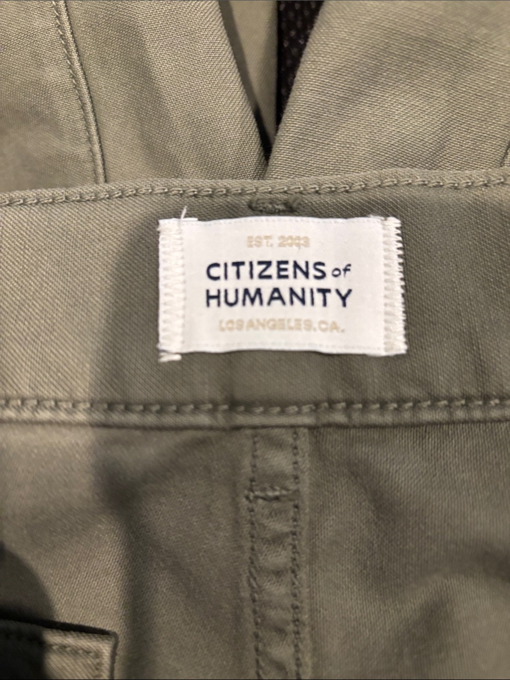 Citizens of Humanity Olive-Tone Chinos Marcello cargo